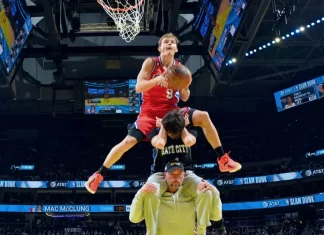 (ВИДЕО) Сензација на натпреварот во забивање