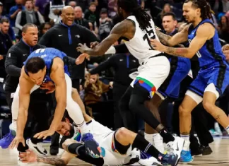 (ВИДЕО) Масовна тепачка на НБА натпревар