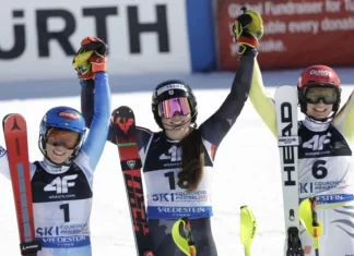 (ВИДЕО) Канаѓанката, Сент Жермен сензационална победничка во слалом