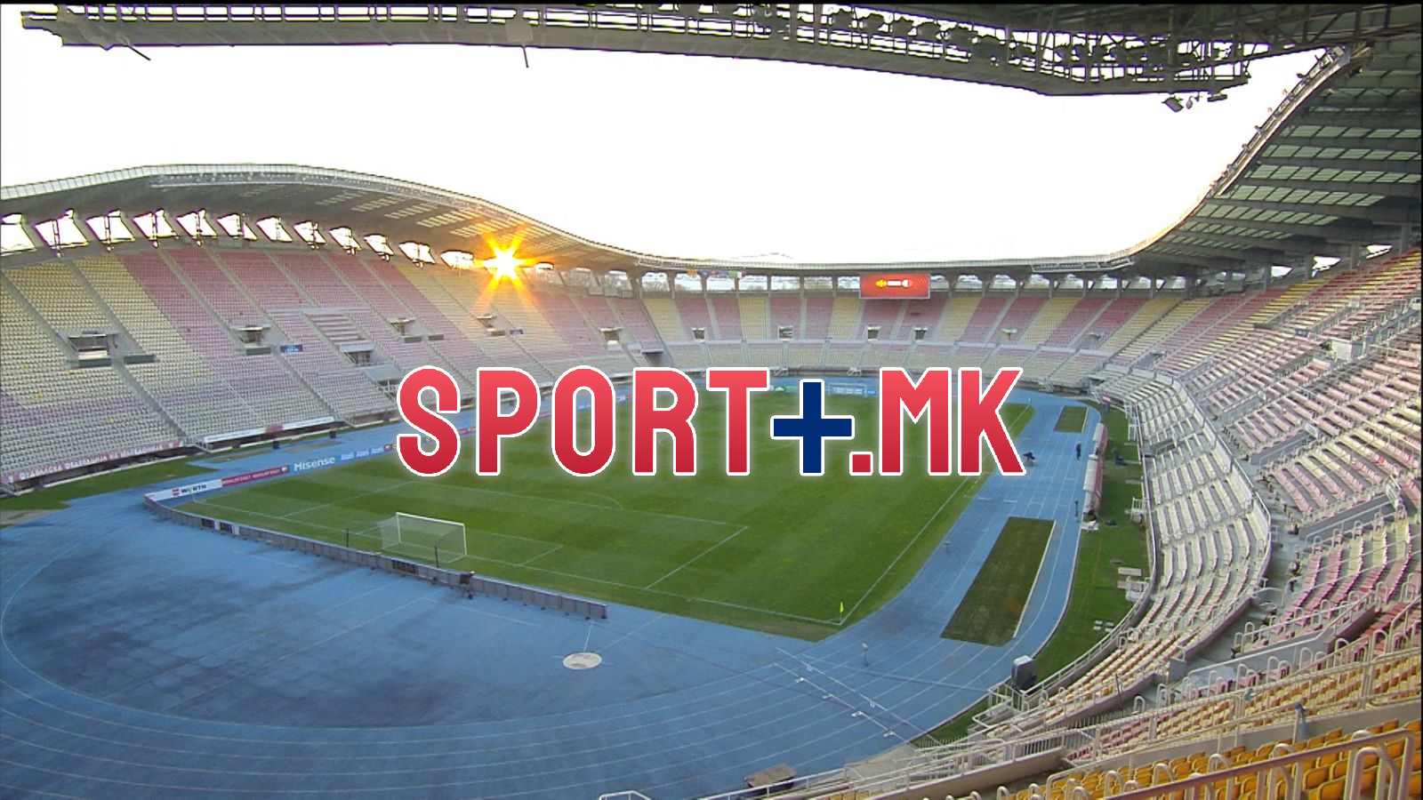 (ФОТО) Арената „Тодор Проевски“ подготвена за вечерашниот настап на македонските фудбалери