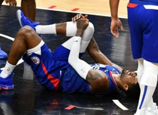 (ВИДЕО) Страшна повреда на Пол Џорџ, го пропушта плејофот, а најверојатно и следната сезона!?