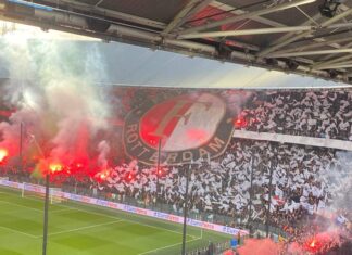 (ВИДЕО) Го запалија стадионот, па му дупнаа глава на фудбалери – хаос во холандското дерби