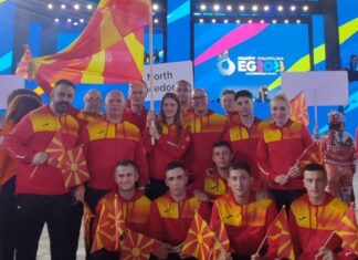 (ВИДЕО) Македонската делегација на свеченото отворање на Европските игри