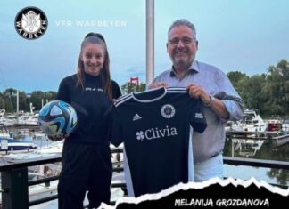 Талентираната фудбалерка Меланија Грозданова на 14 годишна возраст потпиша договор во Германија