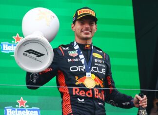 (ВИДЕО) Ниту дождот не беше пречка Верстапен да слави пред својата публика