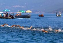 Охридскиот пливачки маратон прекинат поради невреме