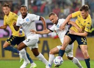 (ВИДЕО) Елмас доби едно полувреме, Наполи се спаси од пораз