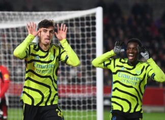 (ВИДЕО) Хаверц му донесе победа на Арсенал за прво место на табелата