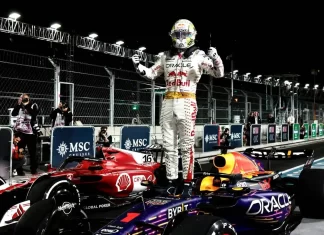 (ВИДЕО) Верстапен победи по 18-ти пат сезонава и запеа ,,Вива Лас Вегас,,