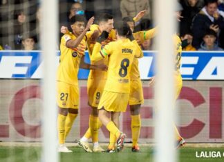 Барселона лесно се справи со Алавез и со играч помалку