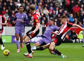 Ливерпул сигурен на гости кај Брентфорд