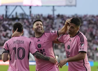 Меси и Суарез по два гола во победата на Мајами од 5-0