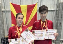 Сара и Андреј беа дел од финалните мечеви на државното до 19 години во пинг-понг