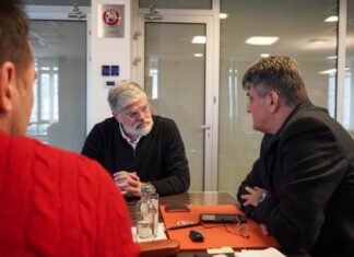 Аљоша Асановиќ на средба во ФФМ со Масар Омерагиќ и Ѓорги Христов (ВИДЕО)