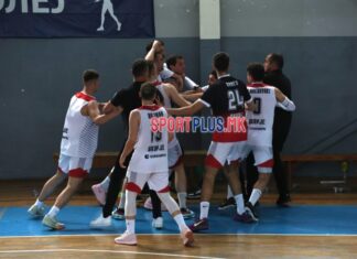 ХАОС… Масовна тепачка на крајот на натпреварот Вардар – Шкупи (ГАЛЕРИЈА+ВИДЕО)