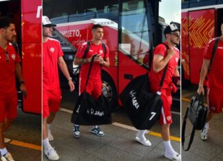 Македонските фудбалери заминаа за Астана на дуел со Казахстан (ФОТО)