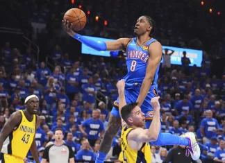 Оклахома убедливо славеше над Индијана и израмни на 1:1 во НБА финалето (ВИДЕО)