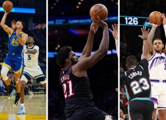 Kари, Ембид и Џорџ постигнаа по 39 поени (ВИДЕО)