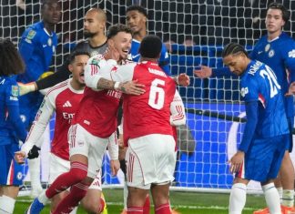 Арсенал го совлада Челзи во полуфинале на Лига Купот (ВИДЕО)