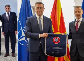 Претседателот на УЕФА, Чеферин во посета на Скопје