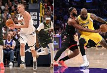 Јокиќ со нов троен ефект, Леброн со дабл-дабл, за стартни победи на Денвер и Лејкерс во плеј-офот (ВИДЕО)