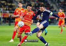 Шкотска води против Македонија и игра како на домашен, а не гостински терен во Скопје (ВИДЕО)