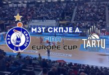 МЗТ Скопје против Тарту по прва победа во ФИБА Еврокупот